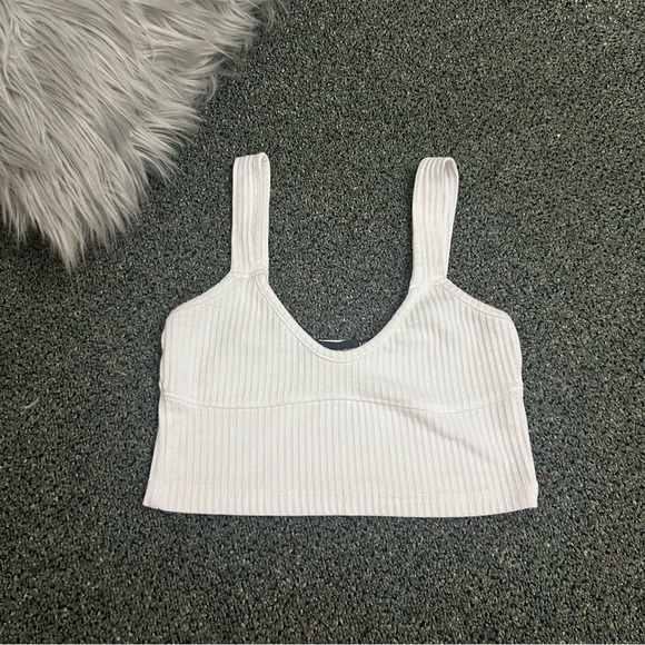 PREETYLITTLETHING White Underline Boning Style Corset Tank Top Casual Shirt Sz 4 - Picture 3 of 15